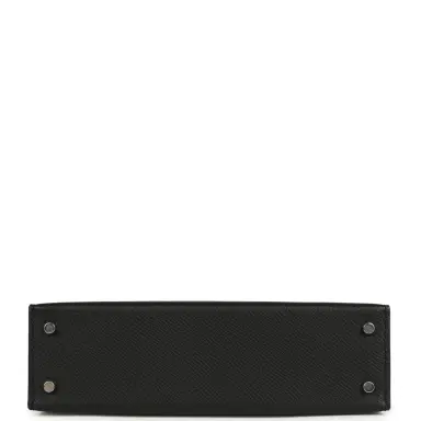 HERMÈS Hermes Kelly Sellier 20 Black Epsom Palladium Hardware | Thumbnail 6