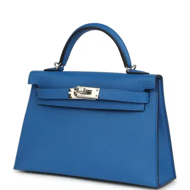 HERMÈS Hermes Kelly Sellier 20 Bleu Zellige Epsom Palladium Hardware | Thumbnail 5 HERMÈS Hermes Kelly Sellier 20 Bleu Zellige Epsom Palladium Hardware | Thumbnail 5