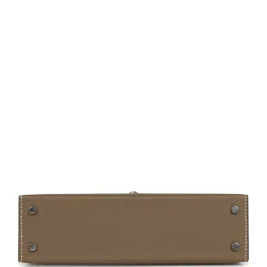HERMÈS Hermes Kelly Sellier 20 Etoupe Epsom Palladium Hardware | Thumbnail 6