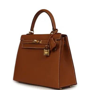 HERMÈS Hermes Kelly Sellier 25 Gold Epsom Gold Hardware | Thumbnail 5