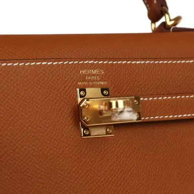 HERMÈS Hermes Kelly Sellier 25 Gold Epsom Gold Hardware | Thumbnail 7