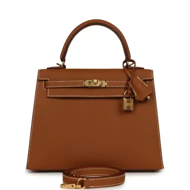 HERMÈS Hermes Kelly Sellier 25 Gold Epsom Gold Hardware | Thumbnail 1