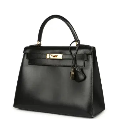 HERMÈS Vintage Hermes Kelly Sellier 28 Black Box Gold Hardware | Thumbnail 5 HERMÈS Vintage Hermes Kelly Sellier 28 Black Box Gold Hardware | Thumbnail 5