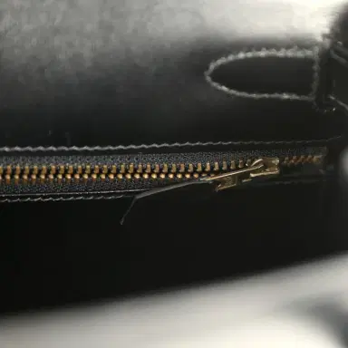 HERMÈS Vintage Hermes Kelly Sellier 28 Black Box Gold Hardware | Thumbnail 8 HERMÈS Vintage Hermes Kelly Sellier 28 Black Box Gold Hardware | Thumbnail 8