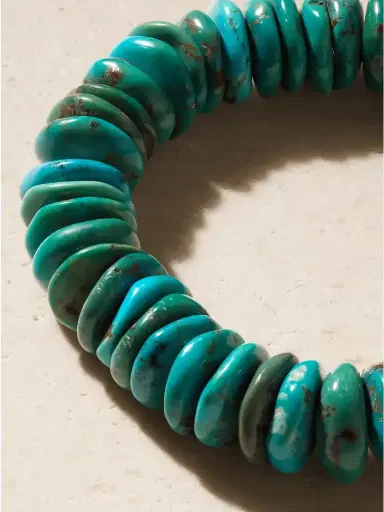 JIA JIA Jumbo Heishi 14-karat Gold And Turquoise Beaded Bracelet | Thumbnail 3
