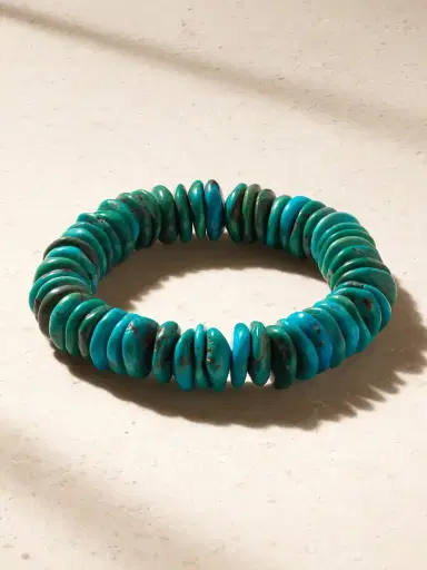 JIA JIA Jumbo Heishi 14-karat Gold And Turquoise Beaded Bracelet | Thumbnail 1