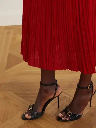 Balmain Plissé-crepe Midi Skirt | Thumbnail 5 Balmain Plissé-crepe Midi Skirt | Thumbnail 5
