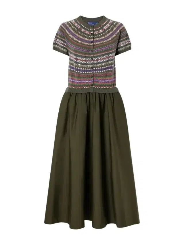 Polo Ralph Lauren Striped Wool, Cotton And Cashmere-blend Midi Dress
