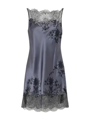 Carine Gilson Lace-embroidered Silk-satin Mini Dress | Thumbnail 1
