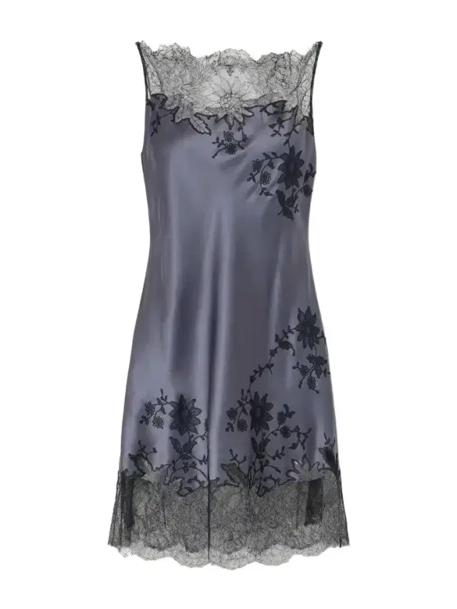 Carine Gilson Lace-embroidered Silk-satin Mini Dress