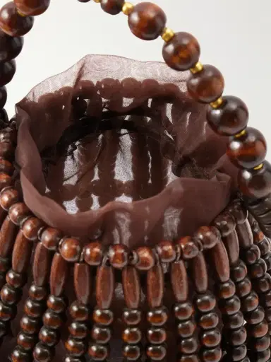 Cult Gaia Lanterna Wood-beaded Mini Bag | Thumbnail 6 Cult Gaia Lanterna Wood-beaded Mini Bag | Thumbnail 6