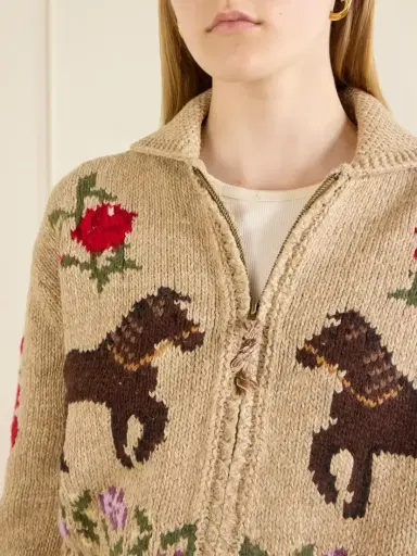 Polo Ralph Lauren Embroidered Cotton And Wool-blend Cardigan | Thumbnail 4 Polo Ralph Lauren Embroidered Cotton And Wool-blend Cardigan | Thumbnail 4