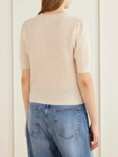Frame The Gathered Honeycomb Cashmere Sweater | Thumbnail 4 Frame The Gathered Honeycomb Cashmere Sweater | Thumbnail 4