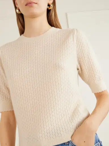 Frame The Gathered Honeycomb Cashmere Sweater | Thumbnail 5 Frame The Gathered Honeycomb Cashmere Sweater | Thumbnail 5