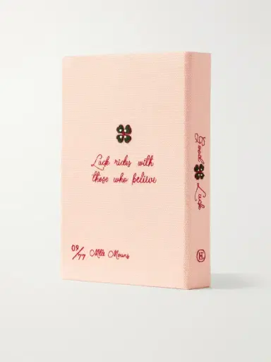 Olympia Le-Tan Good Luck Embroidered Canvas Clutch | Thumbnail 4 Olympia Le-Tan Good Luck Embroidered Canvas Clutch | Thumbnail 4