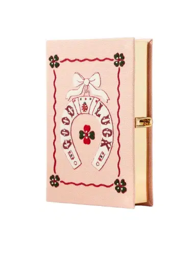 Olympia Le-Tan Good Luck Embroidered Canvas Clutch | Thumbnail 1 Olympia Le-Tan Good Luck Embroidered Canvas Clutch | Thumbnail 1