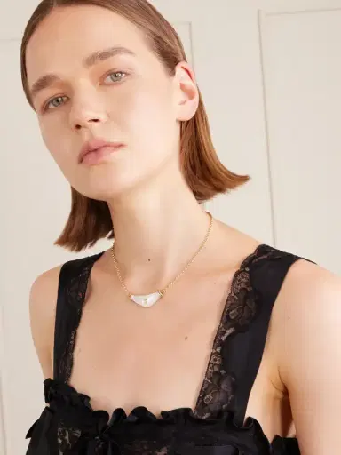 L’Atelier Nawbar 18-karat Gold Diamond And Mother-of-pearl Necklace | Thumbnail 2 L’Atelier Nawbar 18-karat Gold Diamond And Mother-of-pearl Necklace | Thumbnail 2