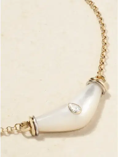 L’Atelier Nawbar 18-karat Gold Diamond And Mother-of-pearl Necklace | Thumbnail 4 L’Atelier Nawbar 18-karat Gold Diamond And Mother-of-pearl Necklace | Thumbnail 4