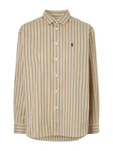 Polo Ralph Lauren Logo-embroidered Striped Cotton Shirt | Thumbnail 1 Polo Ralph Lauren Logo-embroidered Striped Cotton Shirt | Thumbnail 1