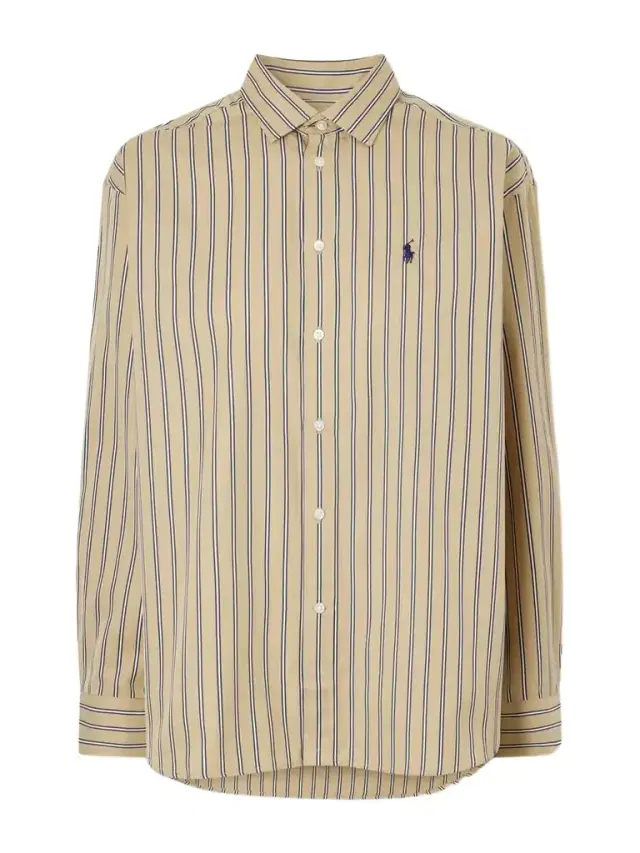 Polo Ralph Lauren Logo-embroidered Striped Cotton Shirt