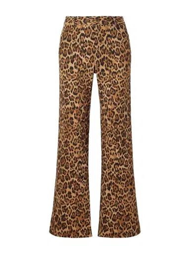 ANNA SUI Animal-print Cotton-blend Wide-leg Pants | Thumbnail 1
