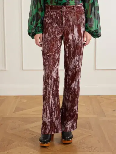 ANNA SUI Velvet-rayon Wide-leg Pants | Thumbnail 3 ANNA SUI Velvet-rayon Wide-leg Pants | Thumbnail 3
