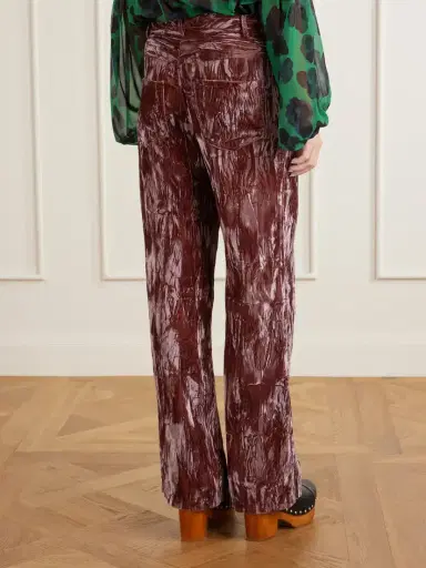 ANNA SUI Velvet-rayon Wide-leg Pants | Thumbnail 4 ANNA SUI Velvet-rayon Wide-leg Pants | Thumbnail 4