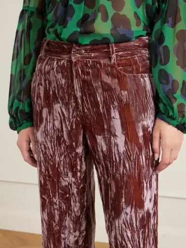 ANNA SUI Velvet-rayon Wide-leg Pants | Thumbnail 5 ANNA SUI Velvet-rayon Wide-leg Pants | Thumbnail 5