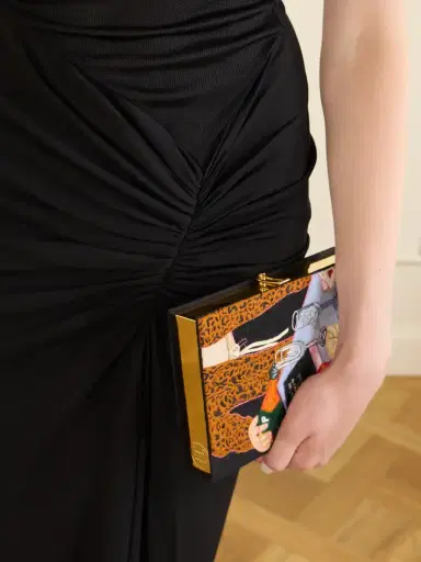 Olympia Le-Tan The Loving Embroidered Canvas Clutch | Thumbnail 2