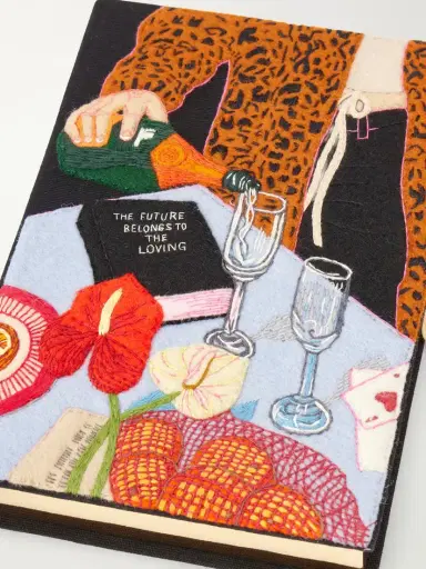 Olympia Le-Tan The Loving Embroidered Canvas Clutch | Thumbnail 5