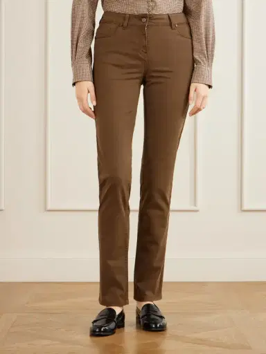 Purdey Cotton, Lyocell And Silk-blend Skinny Pants | Thumbnail 3