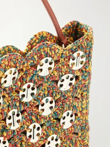 Rabanne 1969 Embellished Raffia Shoulder Bag | Thumbnail 5