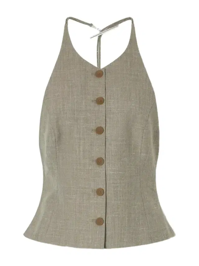 Christopher Esber Banyan Crystal-embellished Wool And Linen-blend Vest