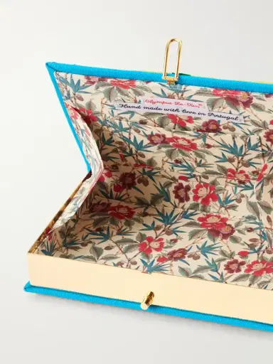 Olympia Le-Tan Lettres De Capri Embroidered Canvas Clutch | Thumbnail 6 Olympia Le-Tan Lettres De Capri Embroidered Canvas Clutch | Thumbnail 6