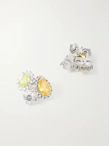Maison Margiela Cluster Embellished Silver-tone Earrings | Thumbnail 3