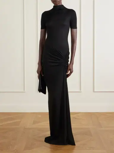 Christopher Esber Fusion Ruched Jersey Maxi Dress | Thumbnail 2 Christopher Esber Fusion Ruched Jersey Maxi Dress | Thumbnail 2
