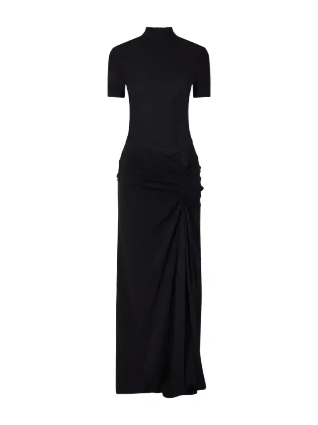 Christopher Esber Fusion Ruched Jersey Maxi Dress