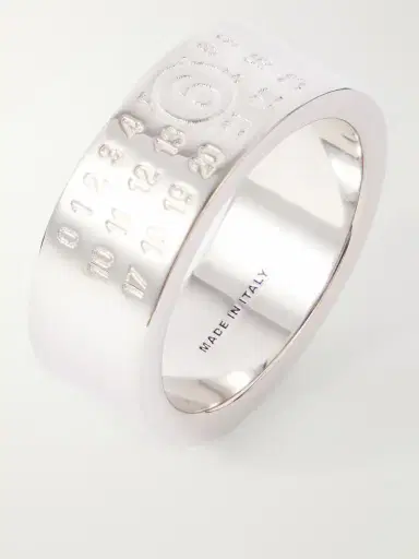 MM6 MAISON MARGIELA Logo-engraved Silver-tone Ring | Thumbnail 4 MM6 MAISON MARGIELA Logo-engraved Silver-tone Ring | Thumbnail 4