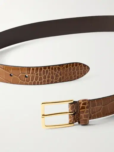 Anderson's Croc-effect Leather Belt | Thumbnail 3