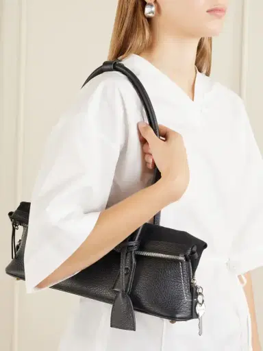 Maison Margiela East West Canvas-trimmed Leather Shoulder Bag | Thumbnail 2 Maison Margiela East West Canvas-trimmed Leather Shoulder Bag | Thumbnail 2
