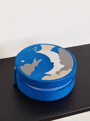 L’Atelier Nawbar Moon Embroidered Velvet Jewelry Case | Thumbnail 1 L’Atelier Nawbar Moon Embroidered Velvet Jewelry Case | Thumbnail 1