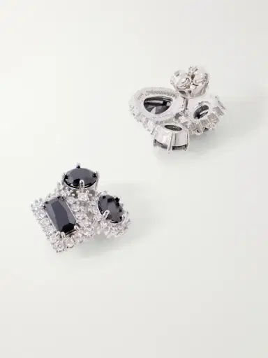 Maison Margiela Cluster Embellished Silver-tone Earrings | Thumbnail 3