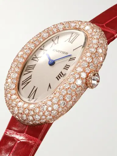 Cartier Baignoire Medium 18-karat Rose Gold Diamond Watch | Thumbnail 3
