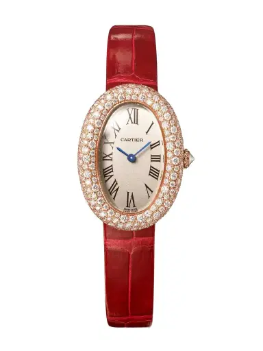 Cartier Baignoire Medium 18-karat Rose Gold Diamond Watch | Thumbnail 1