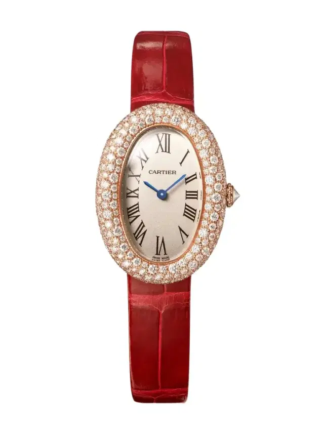 Cartier Baignoire Medium 18-karat Rose Gold Diamond Watch