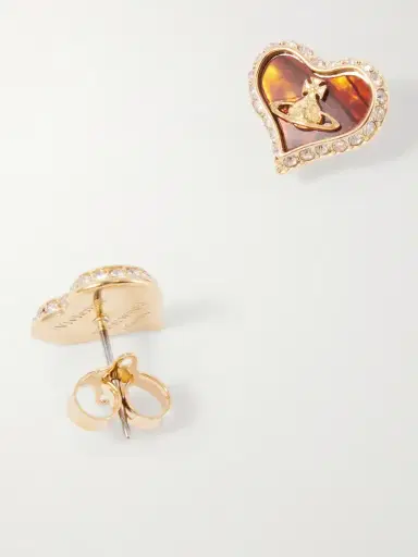 Vivienne Westwood Petra Gold-tone, Crystals And Mother-of-pearl Earrings | Thumbnail 3 Vivienne Westwood Petra Gold-tone, Crystals And Mother-of-pearl Earrings | Thumbnail 3