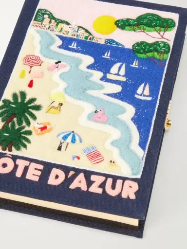 Olympia Le-Tan Cote D'azur Embroidered Canvas Clutch | Thumbnail 5 Olympia Le-Tan Cote D'azur Embroidered Canvas Clutch | Thumbnail 5