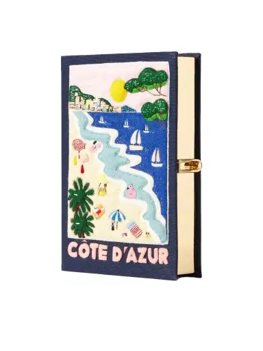 Olympia Le-Tan Cote D'azur Embroidered Canvas Clutch | Thumbnail 1 Olympia Le-Tan Cote D'azur Embroidered Canvas Clutch | Thumbnail 1