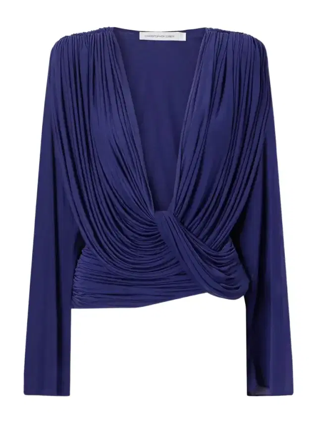 Christopher Esber Ripple Draped Jersey Blouse