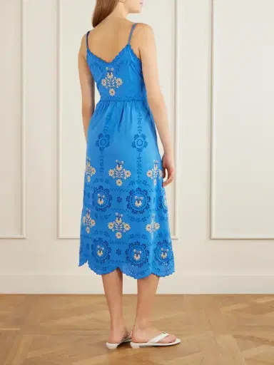 Sea Catharina Floral-embroidered Cotton And Linen-blend Maxi Dress | Thumbnail 3 Sea Catharina Floral-embroidered Cotton And Linen-blend Maxi Dress | Thumbnail 3